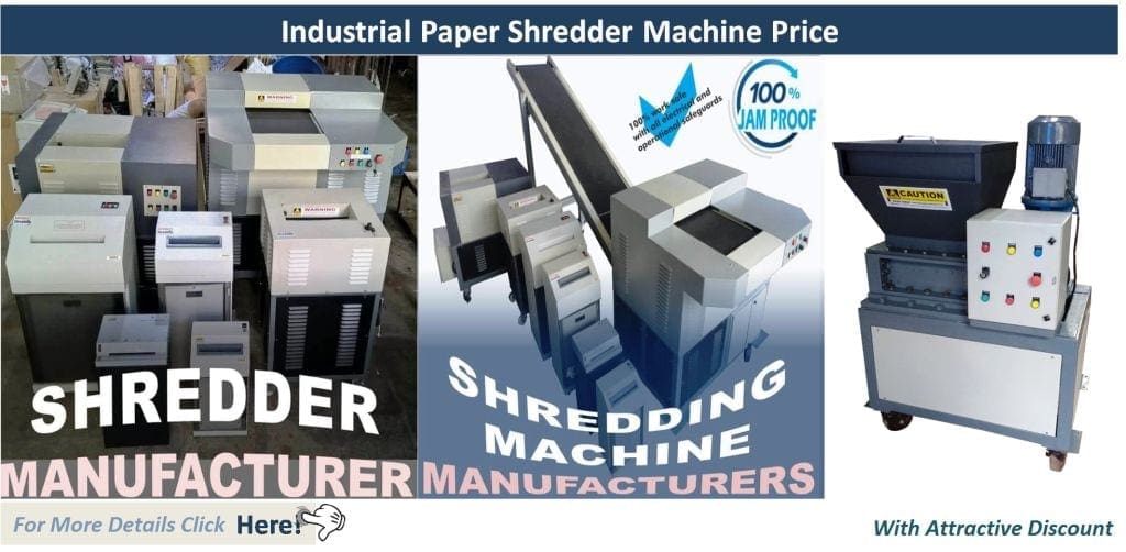 Industrial Paper Shredder Machine Price Banner