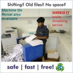 Onsite shredding service