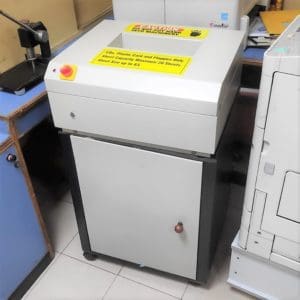 4 A shredder machine fits in office corner easily