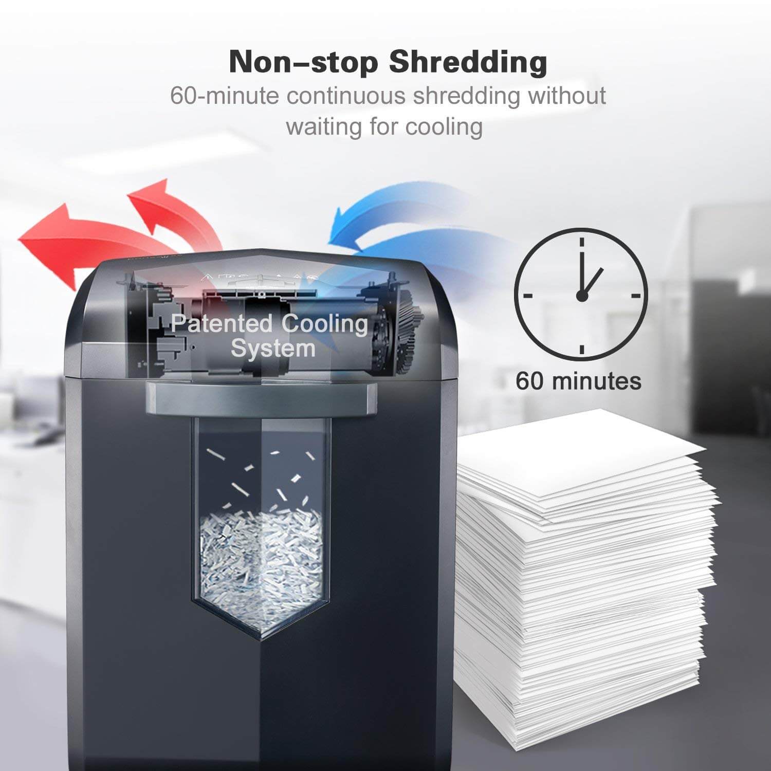 Bonsaii EverShred Continuous Duty Paper Shredder - Image 6