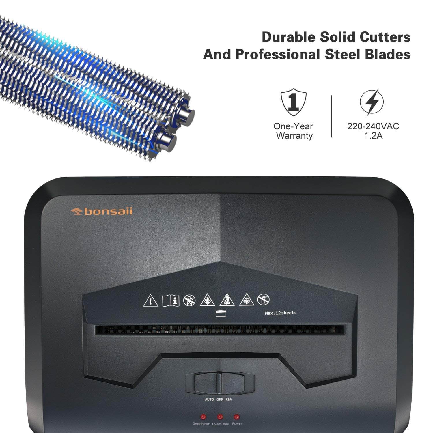 Bonsaii EverShred Continuous Duty Paper Shredder - Image 4